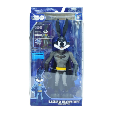 Warner Bros Bugs Bunny-Batman Kıyafetiyle 18 cm Koleksiyon Figürü WAW02000