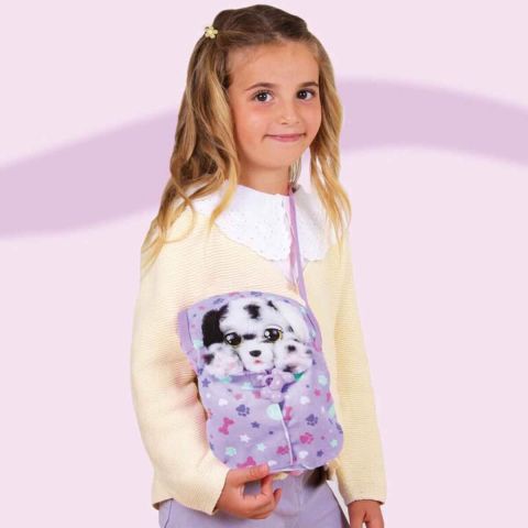 Baby Paws Sesli Yavru Köpek Peluş 20 cm BAW00000 - Dalmaçyalı Mor Çanta