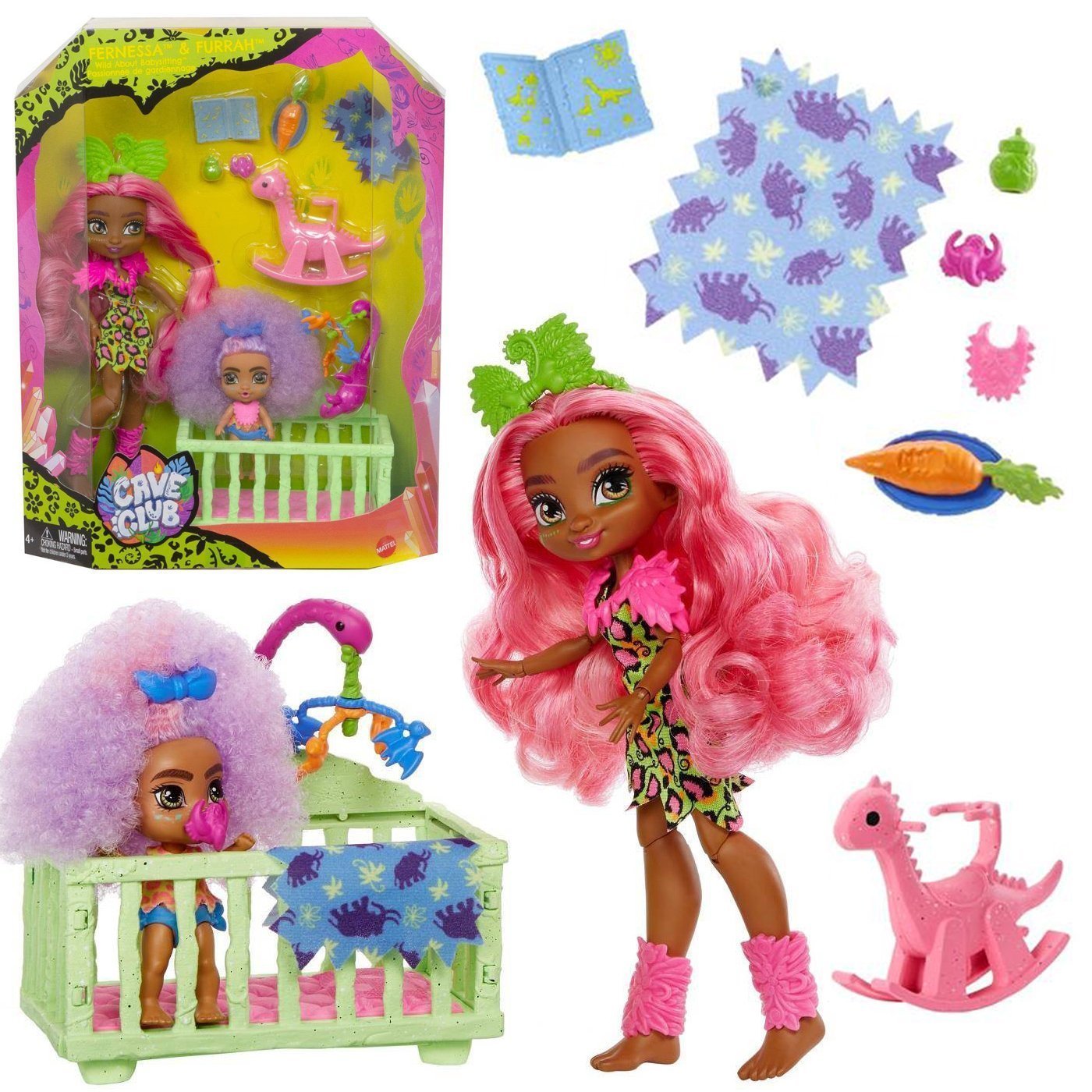 Mattel Cave Club Fernessa & Furrah Wild Bebek Bakıcısı Bebek GNL92